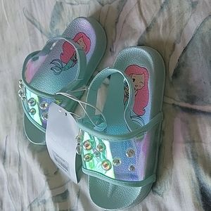 NWT Toddler size 7/8 Little Mermaid Slides - Disney Authentic
